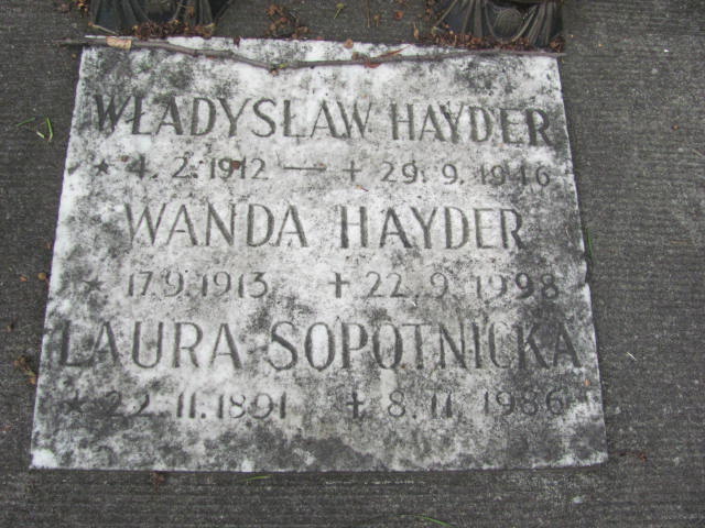 Wanda Hayder 1913 Kraków-Salwator - Grobonet - Wyszukiwarka osób pochowanych