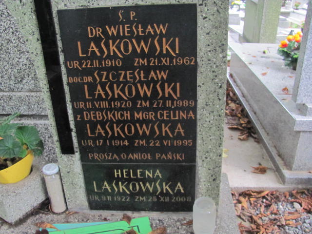 Wiesław Laskowski 1910 Kraków-Salwator - Grobonet - Wyszukiwarka osób pochowanych